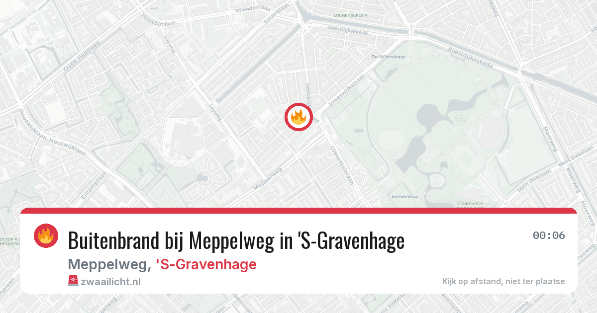 Buitenbrand bij Meppelweg in 'S-Gravenhage — 30 jul 2026