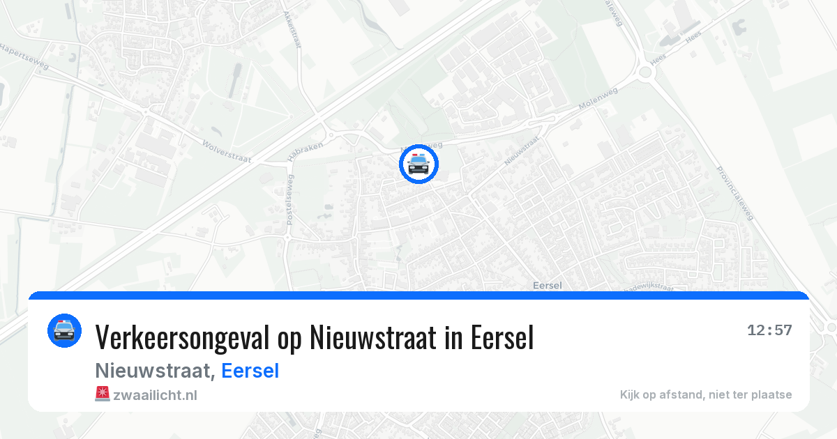 Verkeersongeval op Nieuwstraat in Eersel — 20 jun 2026