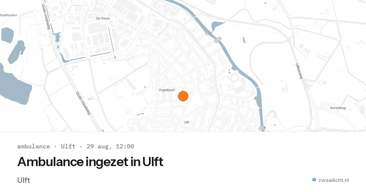 Ambulance ingezet in Ulft — 29 aug 2026