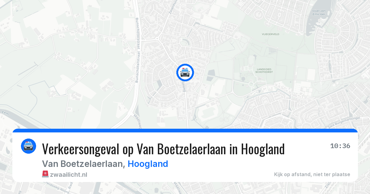 Verkeersongeval op Van Boetzelaerlaan in Hoogland — 29 mei 2026