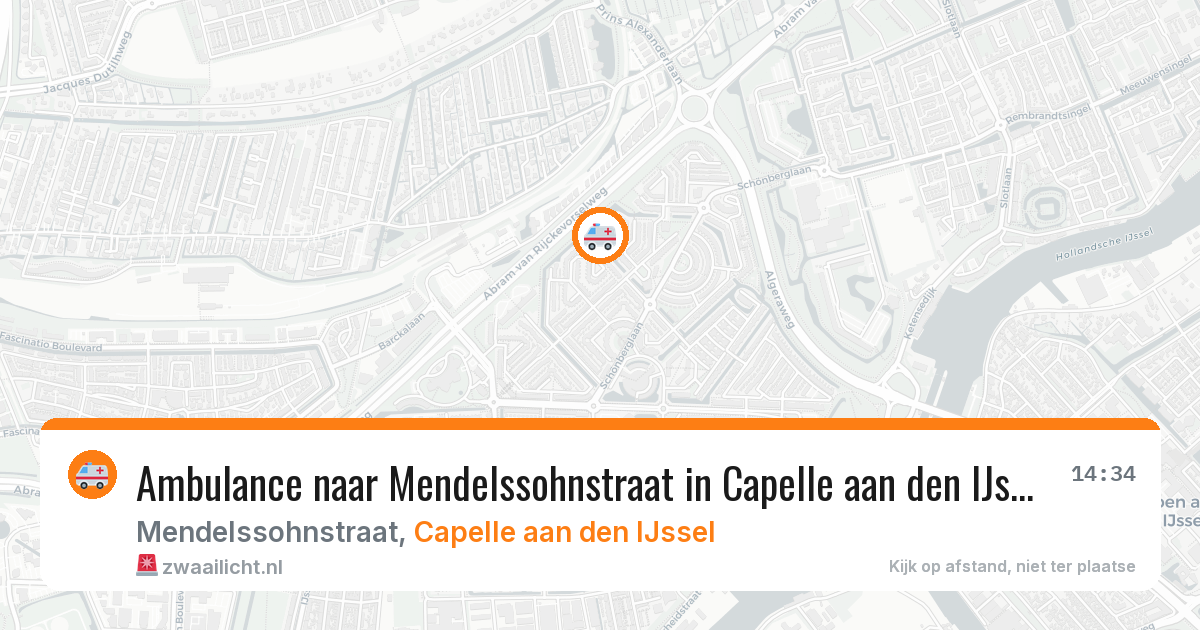 Ambulance naar Mendelssohnstraat in Capelle aan den IJssel — 30 jun 2026