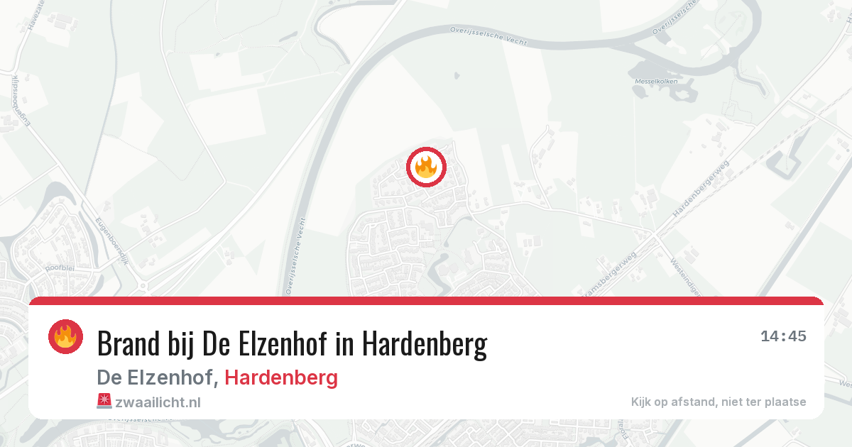 Brand bij De Elzenhof in Hardenberg — 26 mrt 2026