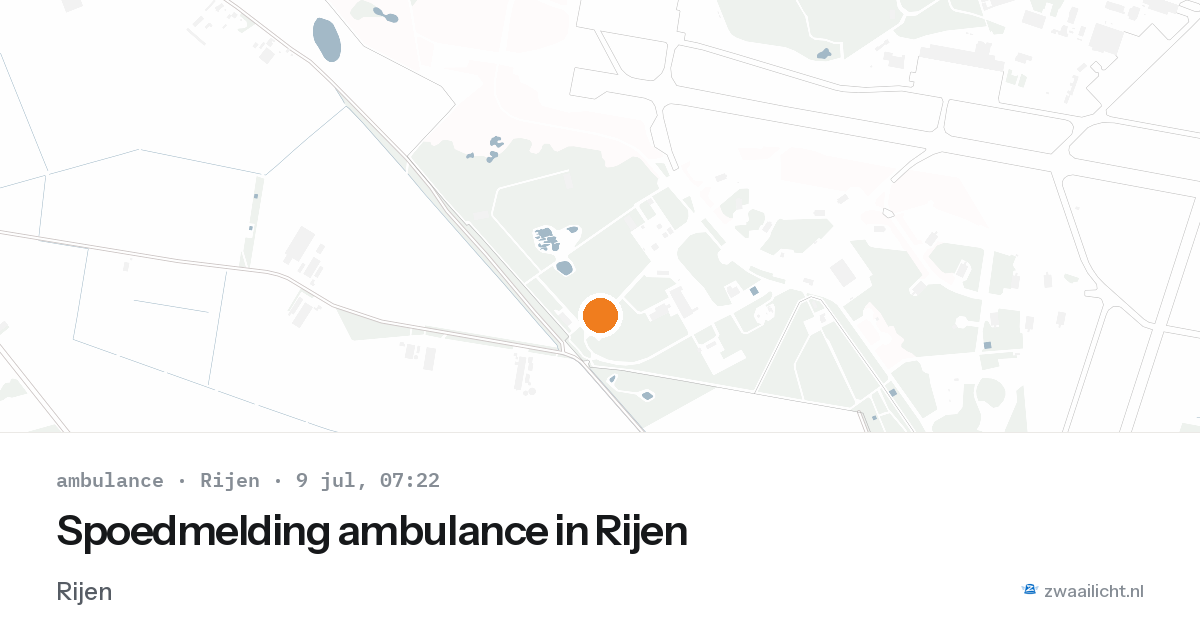 Spoedmelding ambulance in Rijen — 9 jul 2026