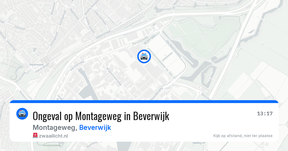 Ongeval op Montageweg in Beverwijk — 14 jul 2026