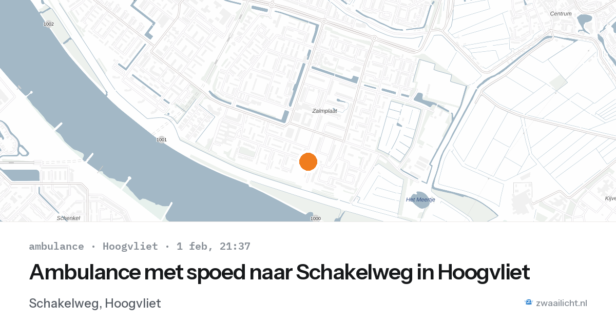 Ambulance met spoed naar Schakelweg in Hoogvliet — 1 feb 2026