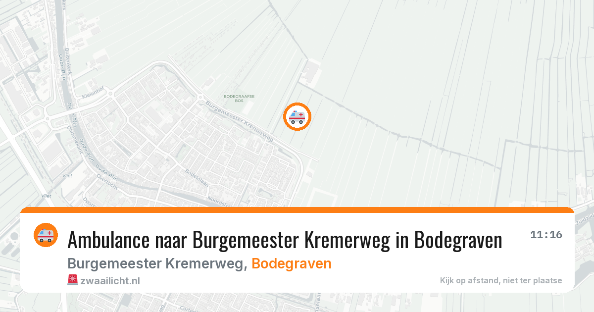 Ambulance naar Burgemeester Kremerweg in Bodegraven — 1 jun 2026