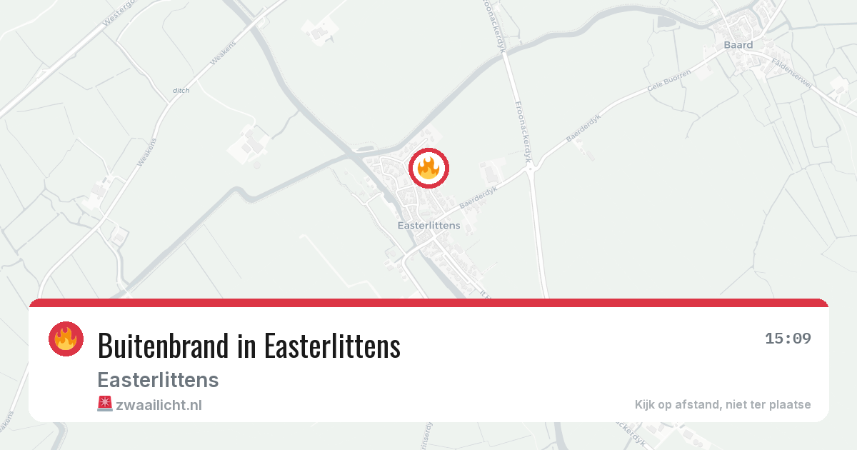 Buitenbrand in Easterlittens — 25 jul 2026