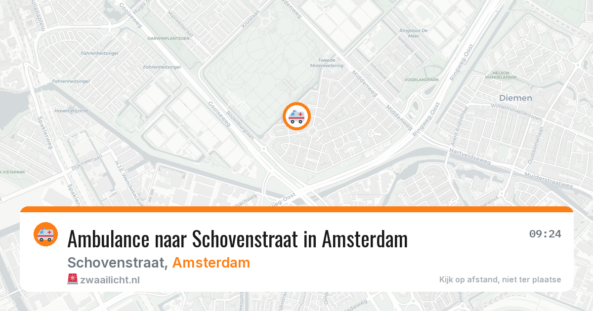 Ambulance naar Schovenstraat in Amsterdam — 23 jun 2026