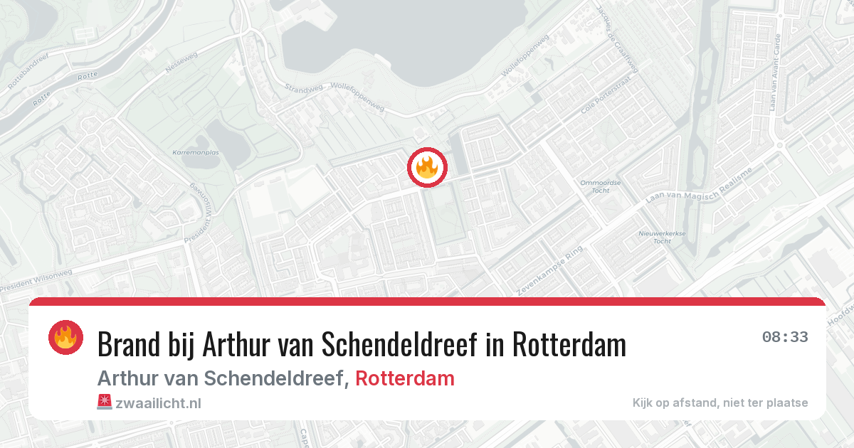 Brand bij Arthur van Schendeldreef in Rotterdam — 28 jul 2026