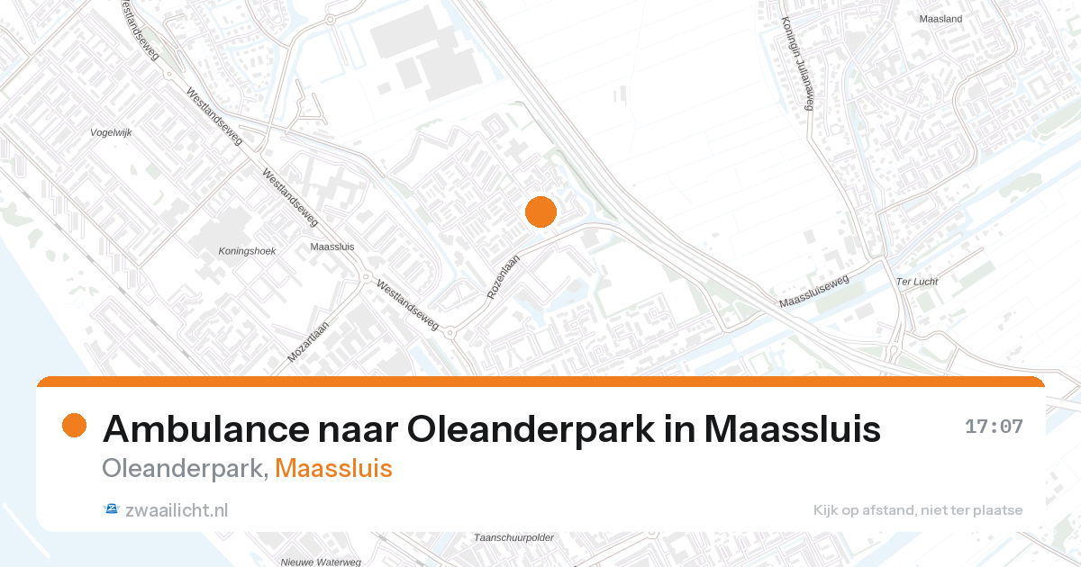 Ambulance naar Oleanderpark in Maassluis — 27 aug 2026