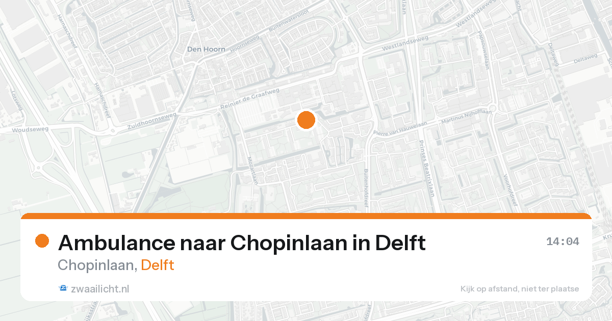 Ambulance naar Chopinlaan in Delft — 4 mei 2026