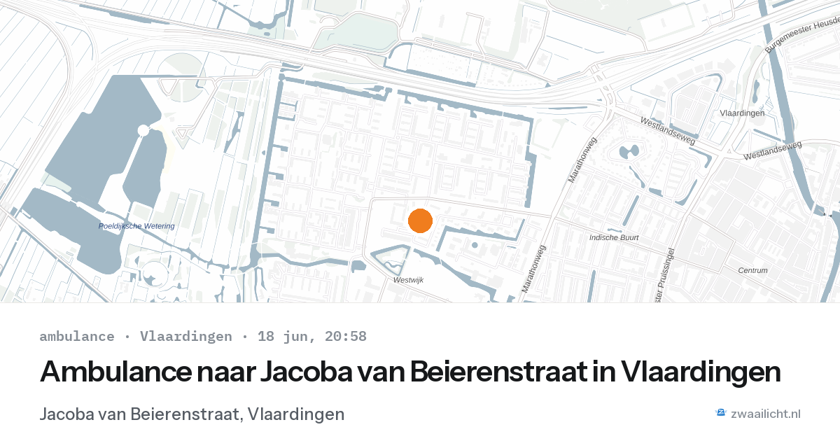 Ambulance naar Jacoba van Beierenstraat in Vlaardingen — 18 jun 2026