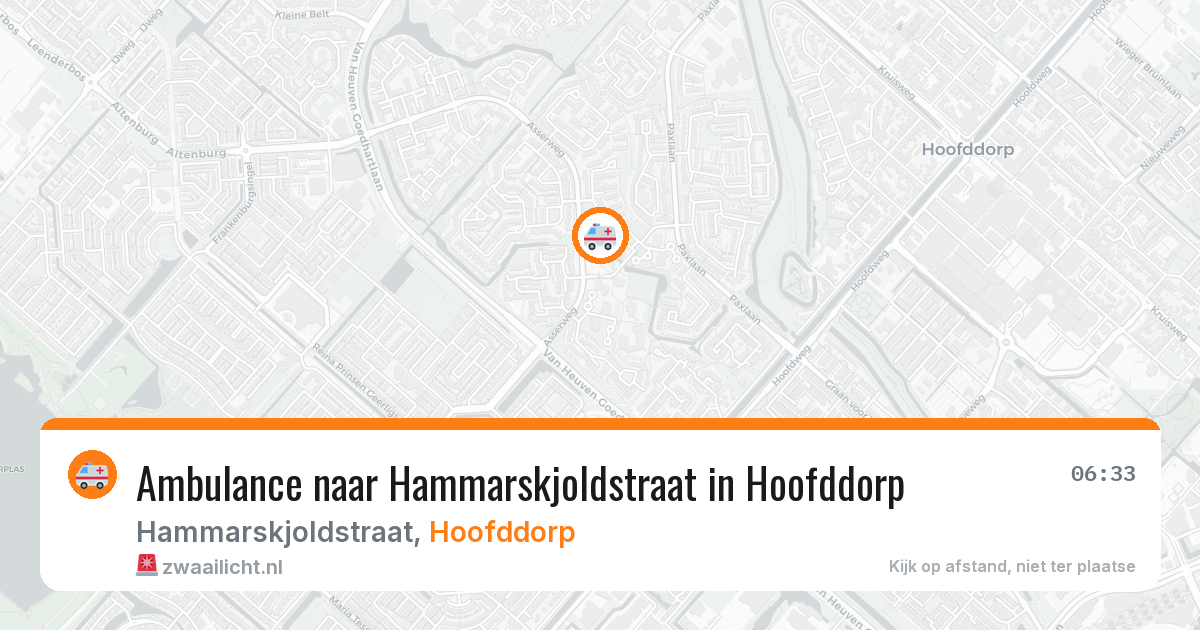 Ambulance naar Hammarskjoldstraat in Hoofddorp — 9 feb 2026