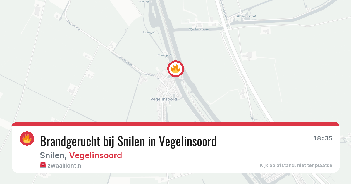 Brandgerucht bij Snilen in Vegelinsoord — 18 feb 2026