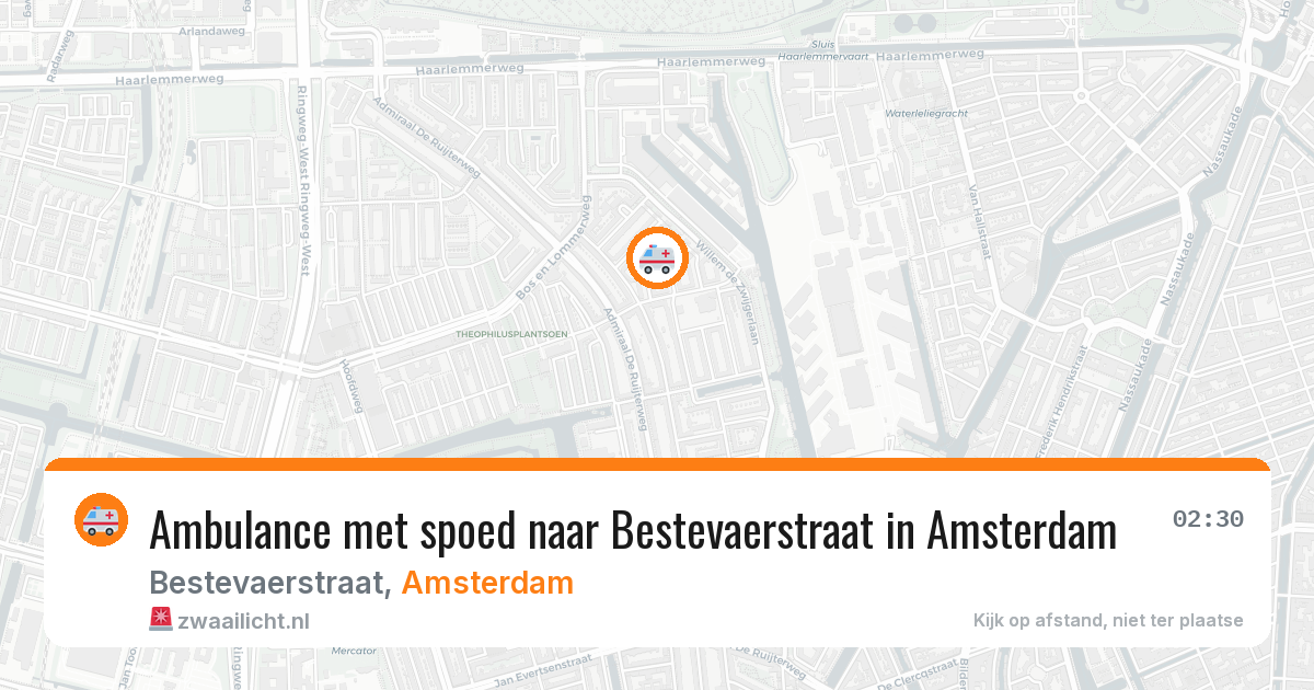 Ambulance met spoed naar Bestevaerstraat in Amsterdam — 2 apr 2026