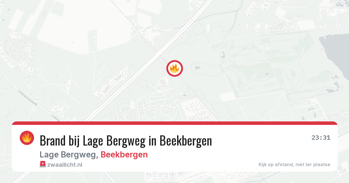Brand bij Lage Bergweg in Beekbergen — 28 jul 2026