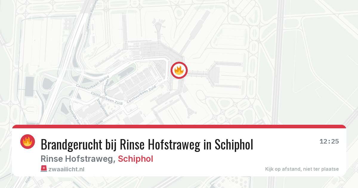 Brandgerucht bij Rinse Hofstraweg in Schiphol — 2 aug 2026