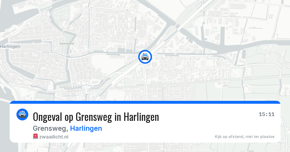 Ongeval op Grensweg in Harlingen — 30 jul 2026