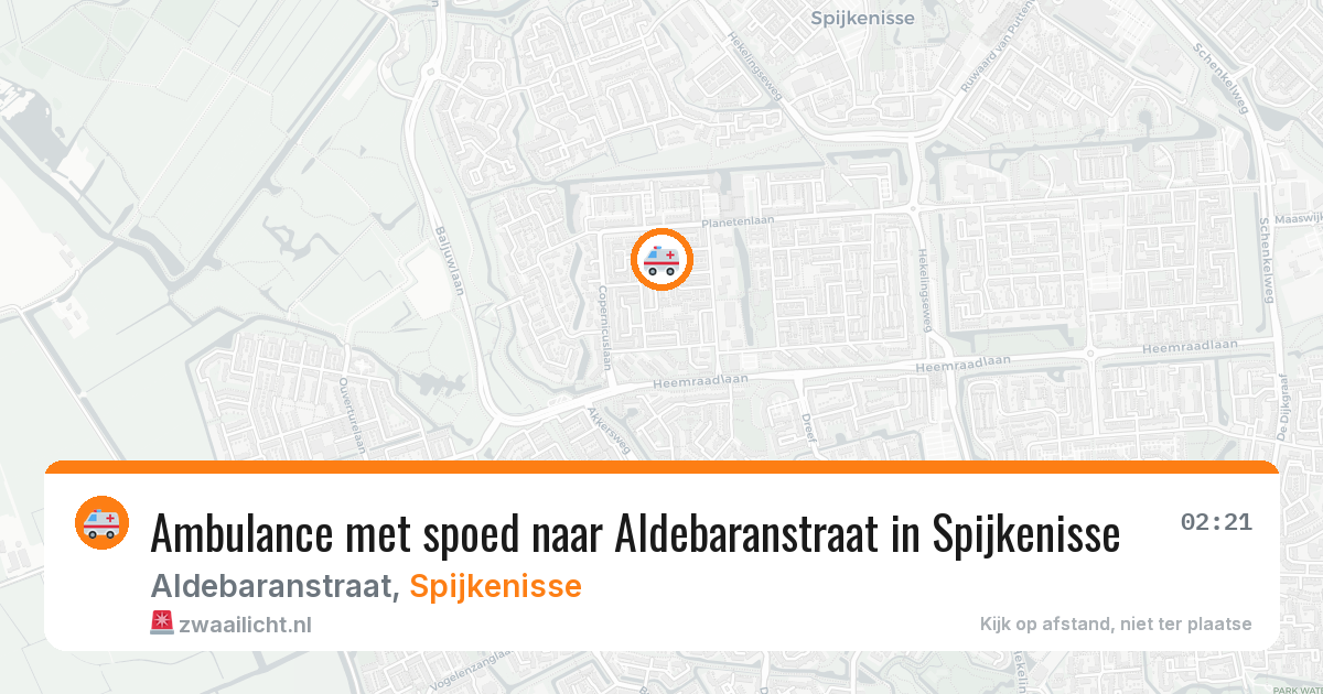 Ambulance met spoed naar Aldebaranstraat in Spijkenisse — 21 jun 2026