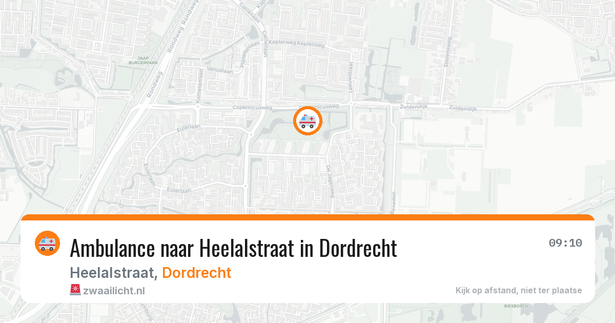 Ambulance naar Heelalstraat in Dordrecht — 1 jun 2026
