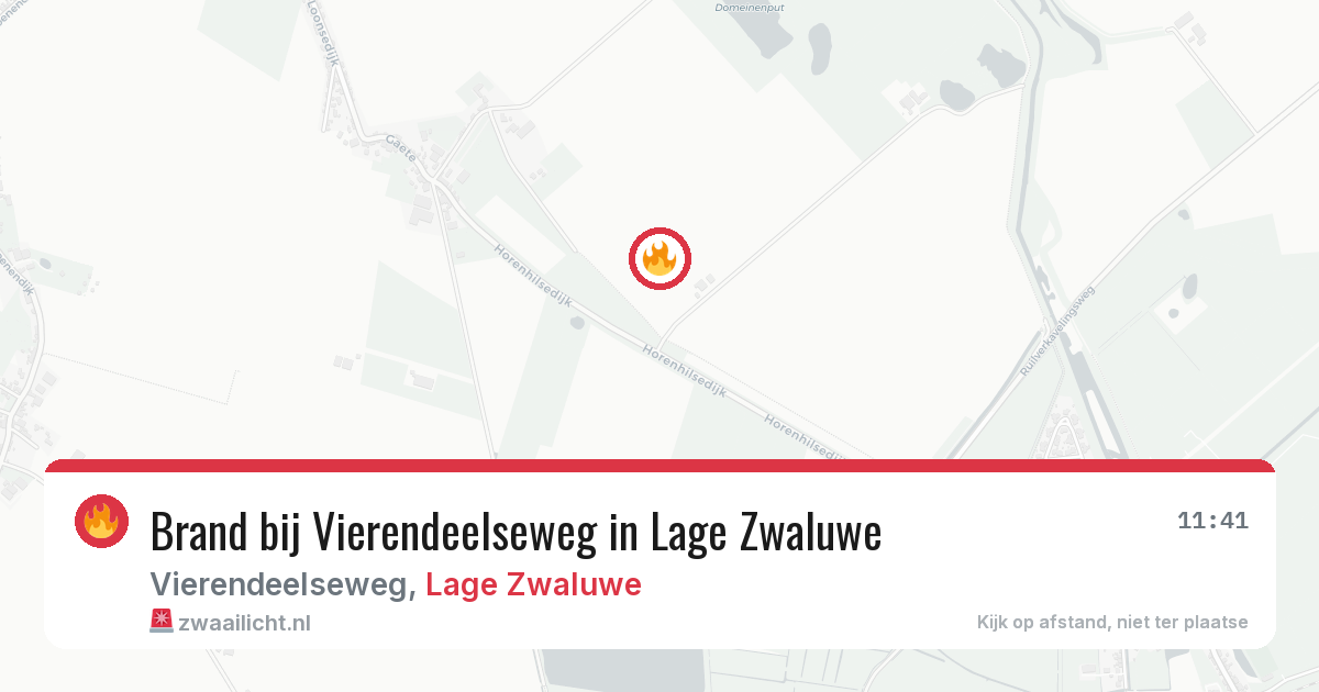 Brand bij Vierendeelseweg in Lage Zwaluwe — 2 aug 2026
