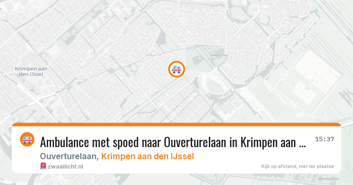 Ambulance met spoed naar Ouverturelaan in Krimpen aan den IJssel — 17 apr 2026