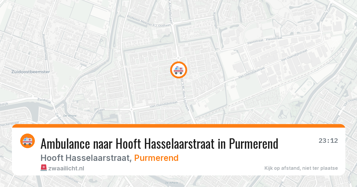 Ambulance naar Hooft Hasselaarstraat in Purmerend — 29 jul 2026