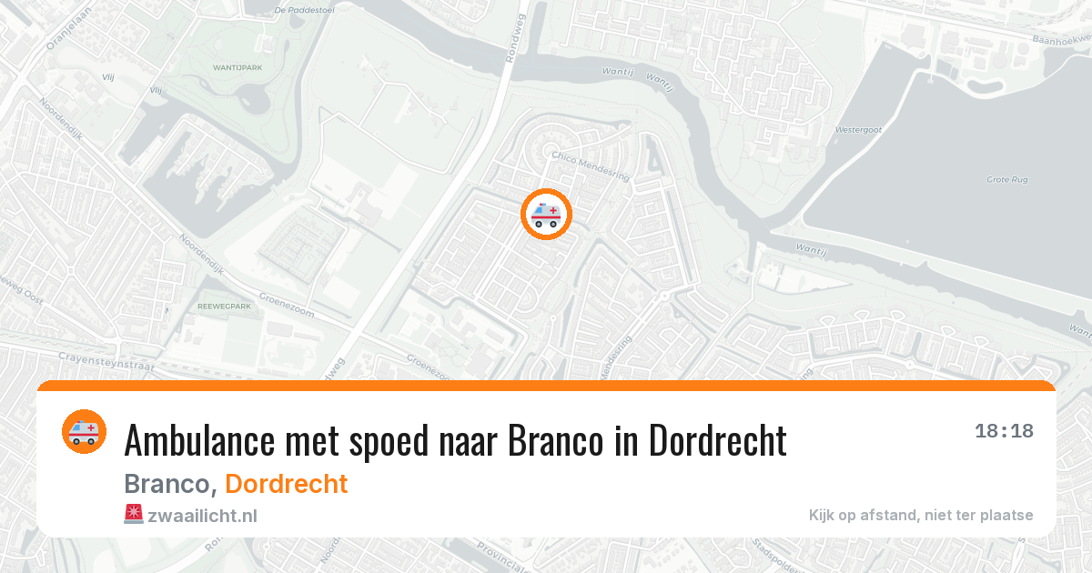 Ambulance met spoed naar Branco in Dordrecht — 5 mrt 2026
