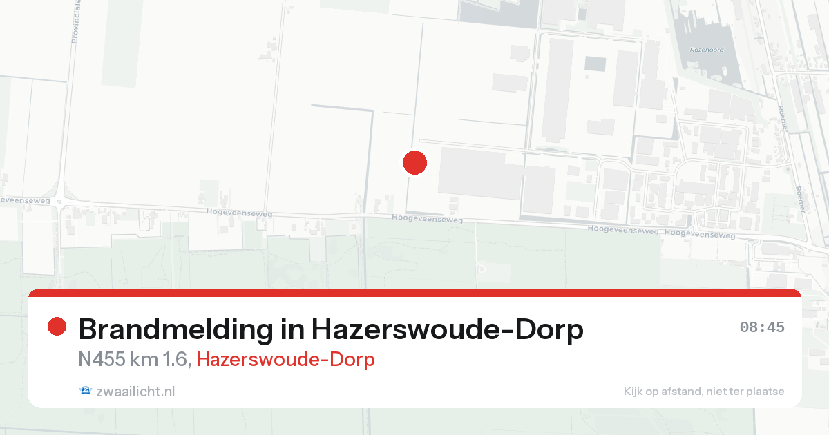 Brandmelding in Hazerswoude-Dorp — 19 aug 2026