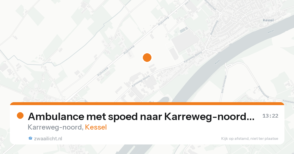 Ambulance met spoed naar Karreweg-noord in Kessel — 25 aug 2026