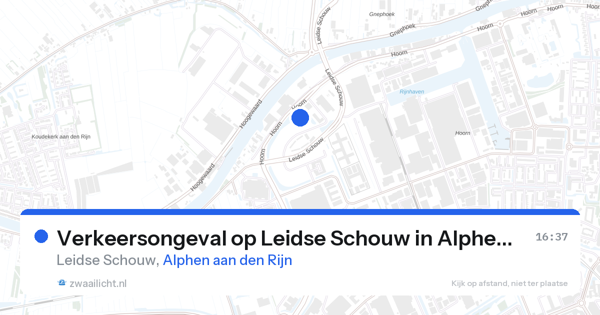 Verkeersongeval op Leidse Schouw in Alphen aan den Rijn — 28 aug 2026