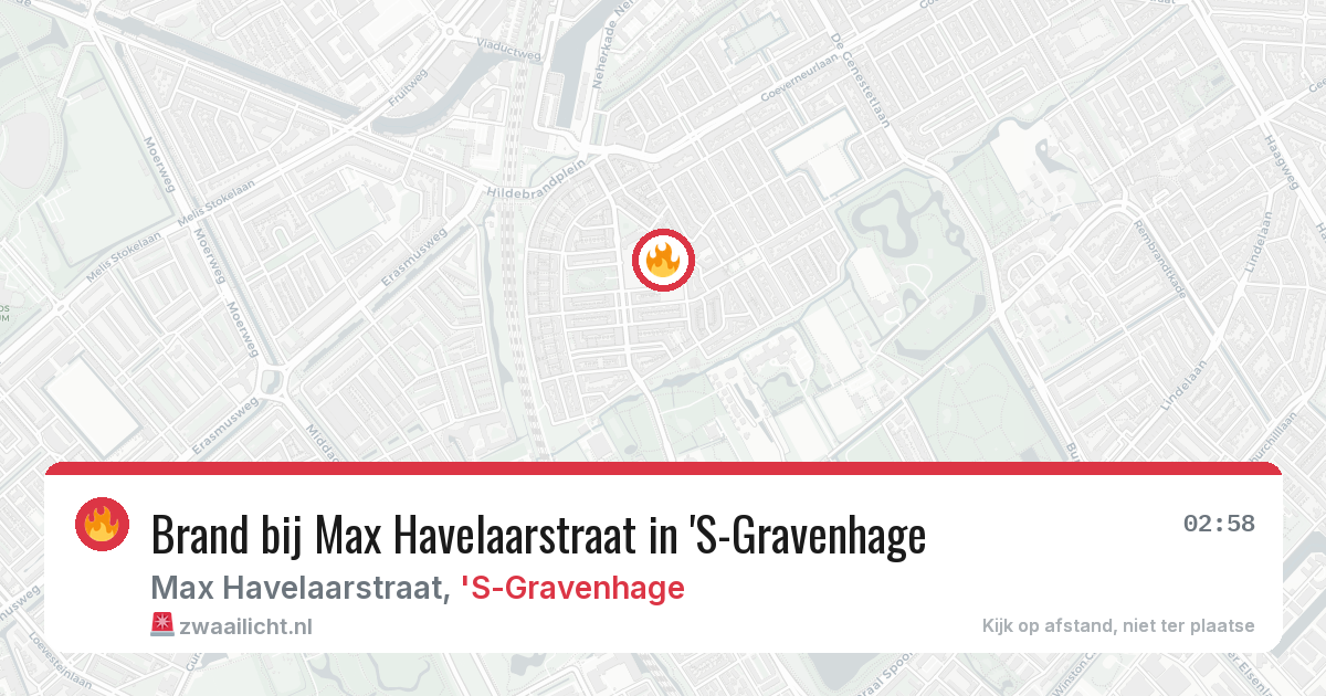 Brand bij Max Havelaarstraat in 'S-Gravenhage — 2 jul 2026