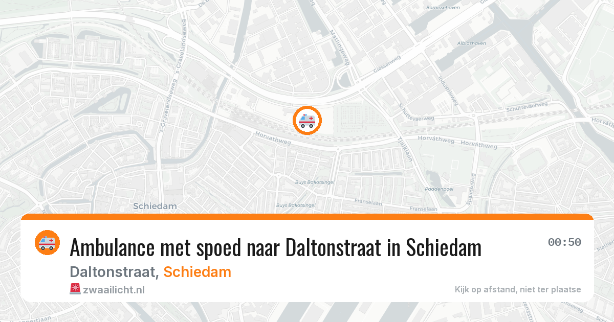 Ambulance met spoed naar Daltonstraat in Schiedam — 11 apr 2026