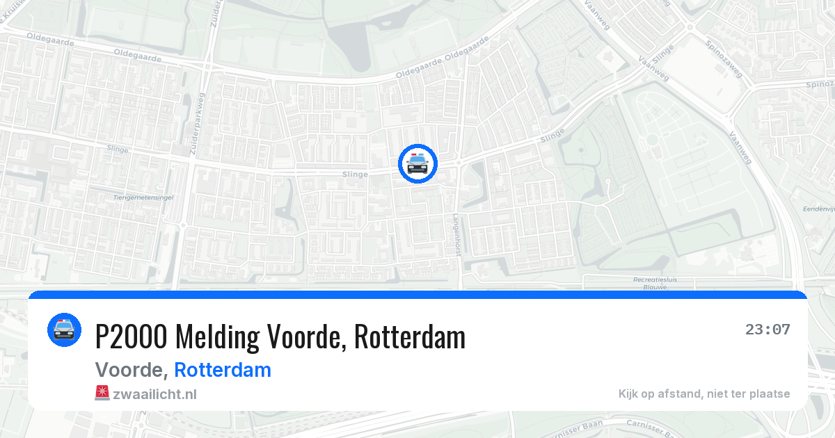 P2000 Melding Voorde, Rotterdam — 3 aug 2026