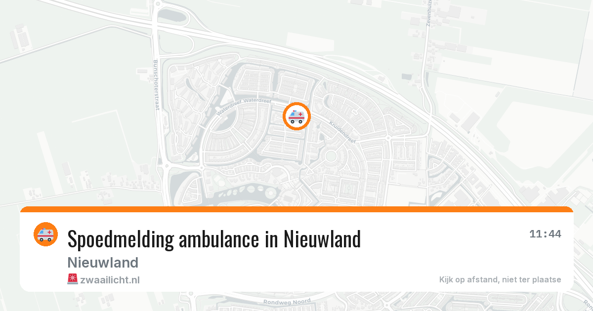 Spoedmelding ambulance in Nieuwland — 25 mrt 2026