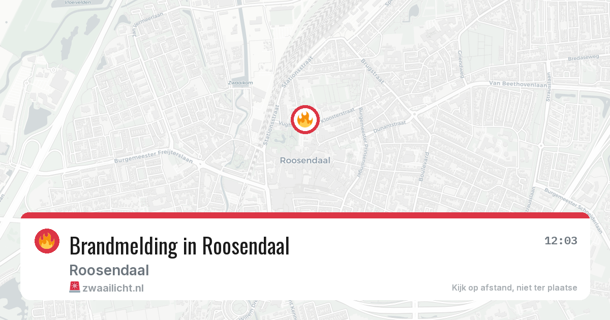Brandmelding in Roosendaal — 26 mei 2026