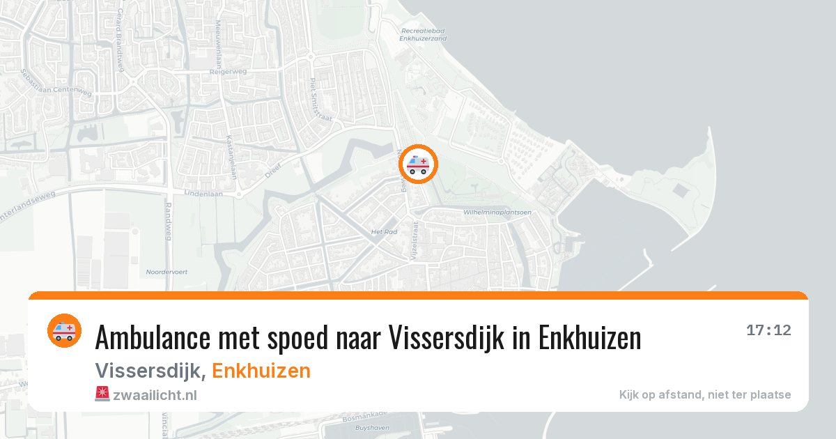 Ambulance met spoed naar Vissersdijk in Enkhuizen — 10 apr 2026