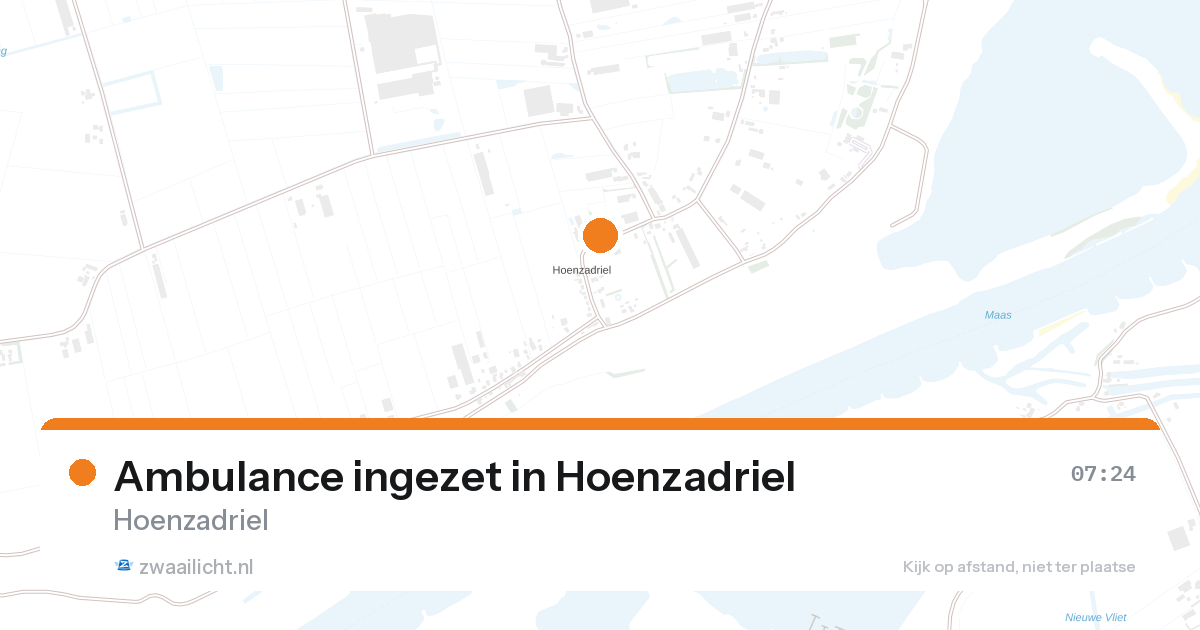 Ambulance ingezet in Hoenzadriel — 2 aug 2026