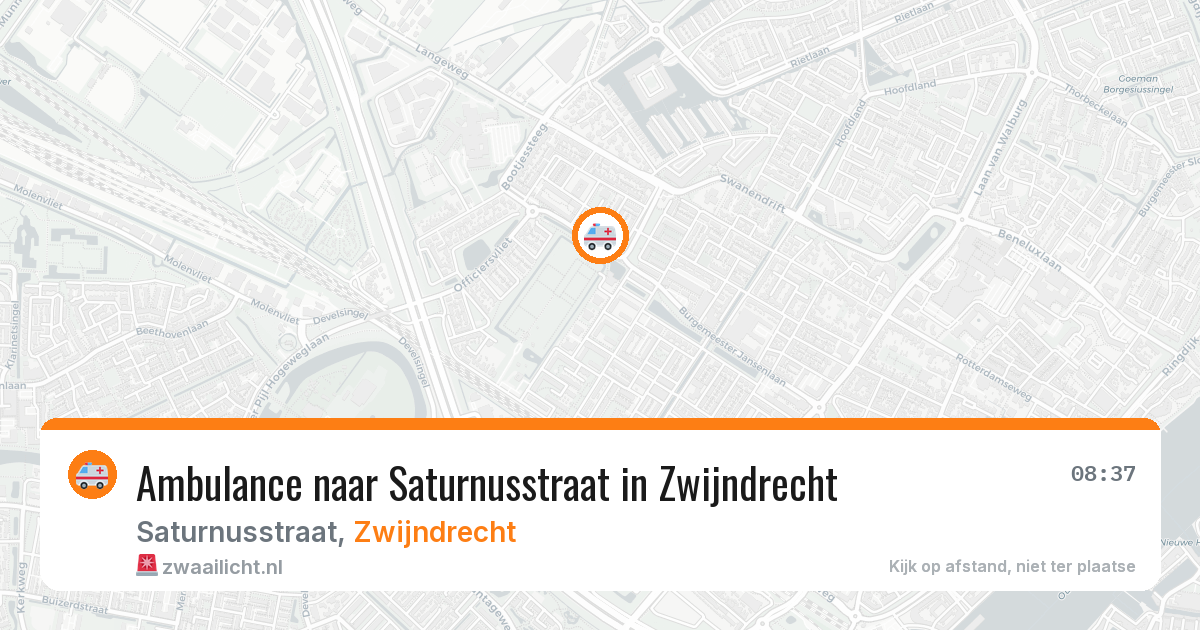 Ambulance naar Saturnusstraat in Zwijndrecht — 15 mei 2026