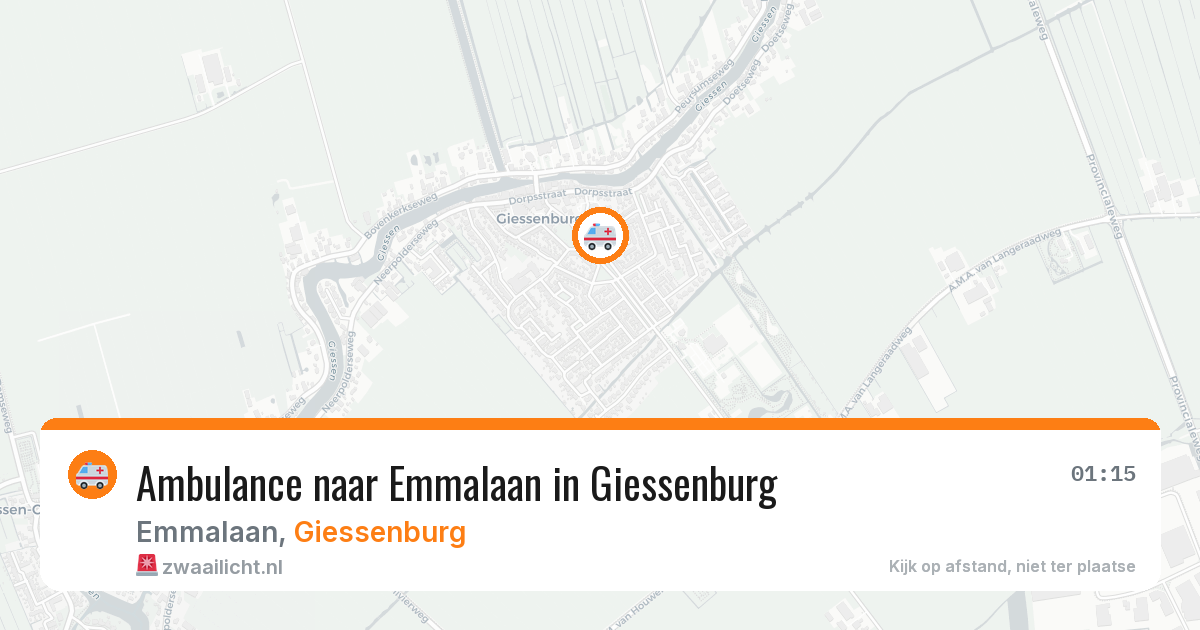 Ambulance naar Emmalaan in Giessenburg — 21 jun 2026