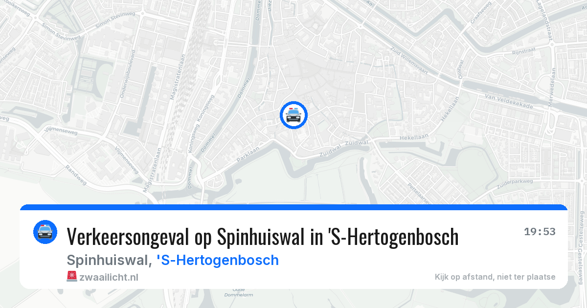 Verkeersongeval op Spinhuiswal in 'S-Hertogenbosch — 5 apr 2026