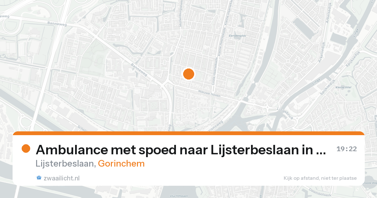 Ambulance met spoed naar Lijsterbeslaan in Gorinchem — 23 aug 2026