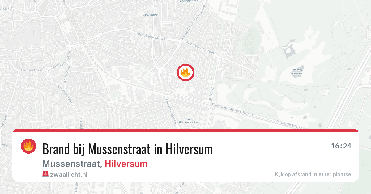 Brand bij Mussenstraat in Hilversum — 28 mei 2026