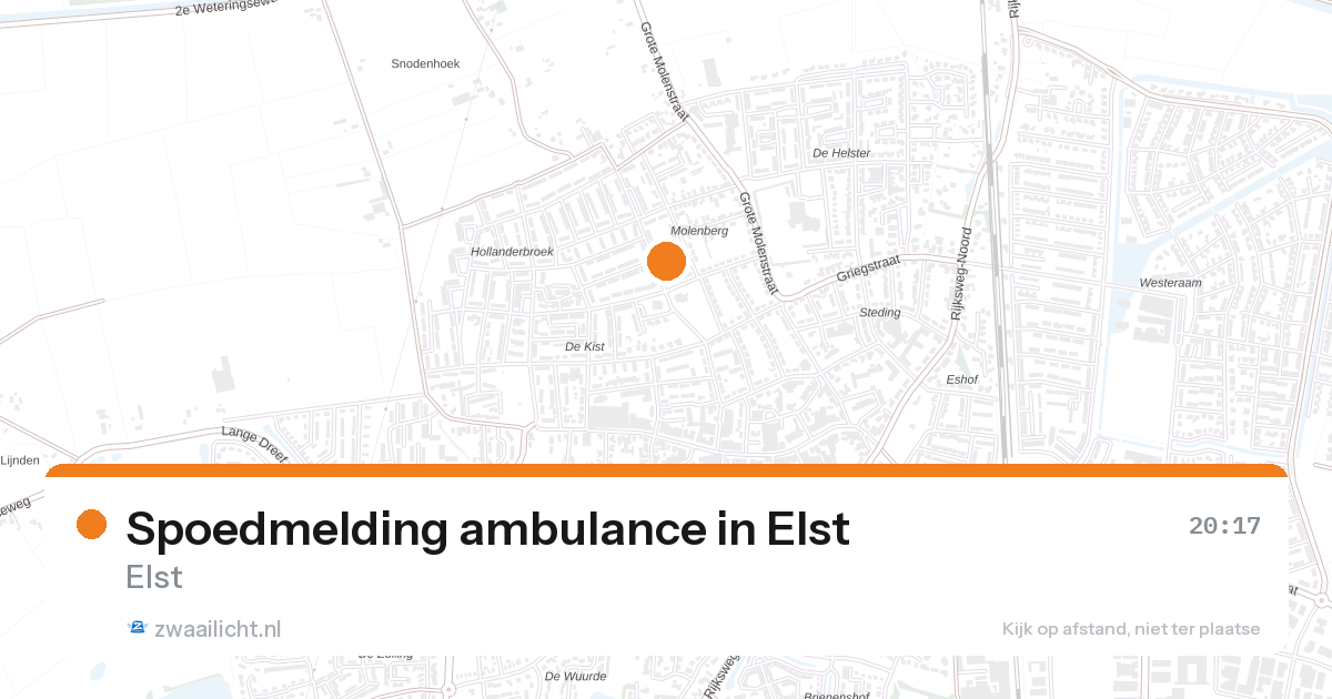 Spoedmelding ambulance in Elst — 26 aug 2026