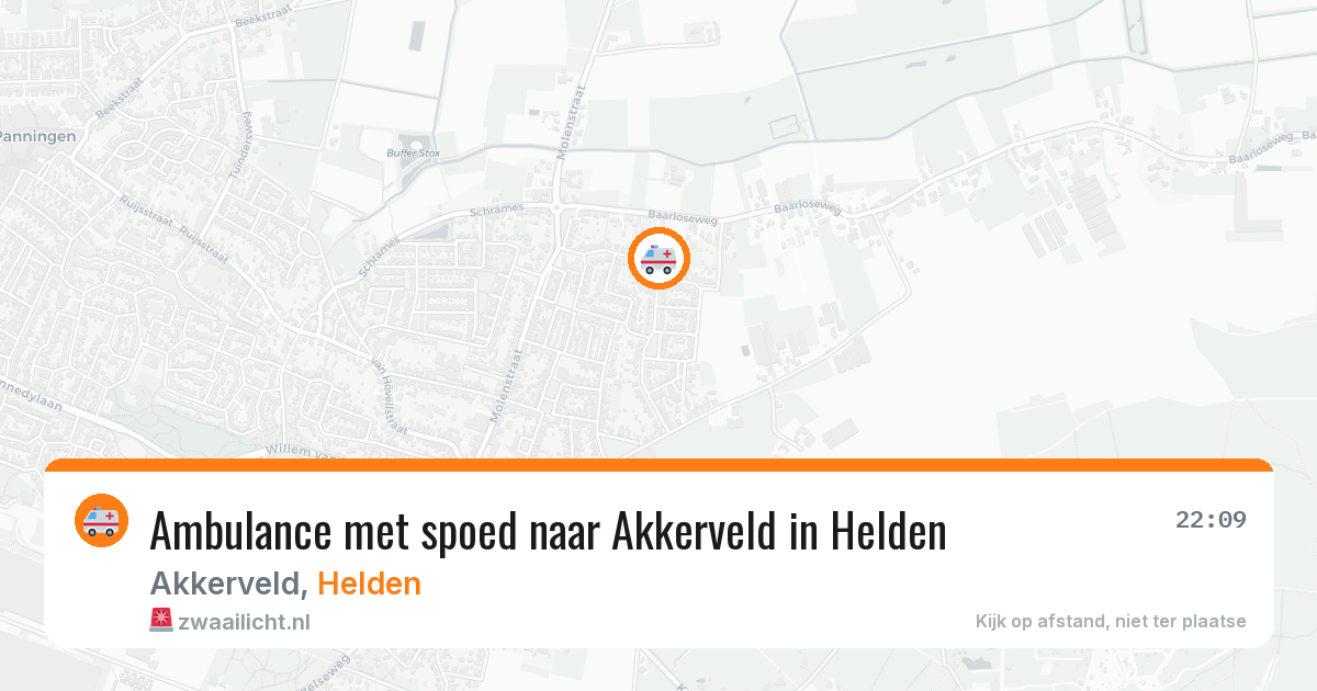 Ambulance met spoed naar Akkerveld in Helden — 13 jun 2026
