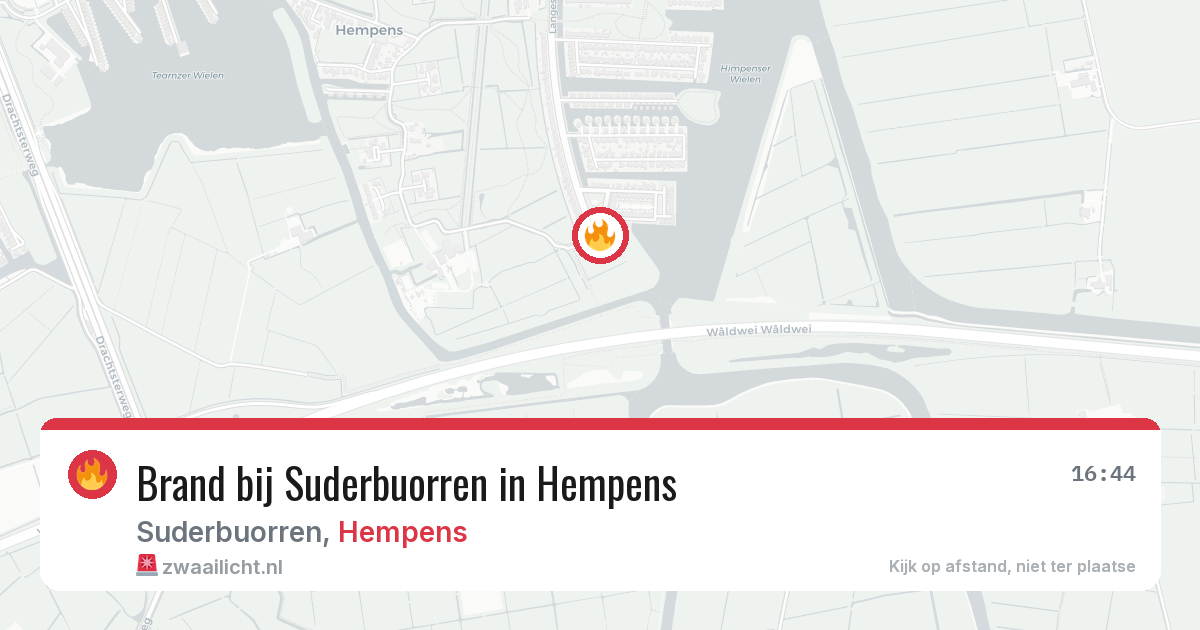 Brand bij Suderbuorren in Hempens — 8 aug 2026