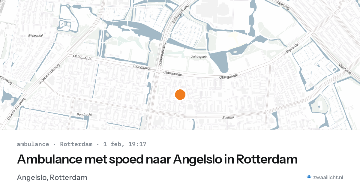 Ambulance met spoed naar Angelslo in Rotterdam — 1 feb 2026