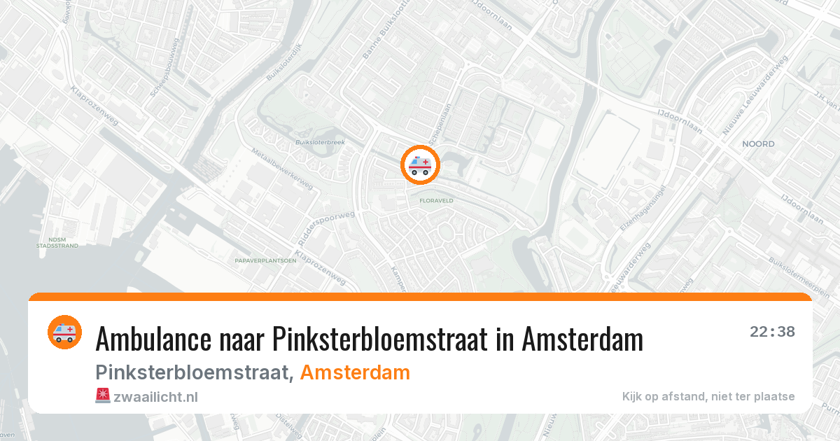 Ambulance naar Pinksterbloemstraat in Amsterdam — 21 apr 2026