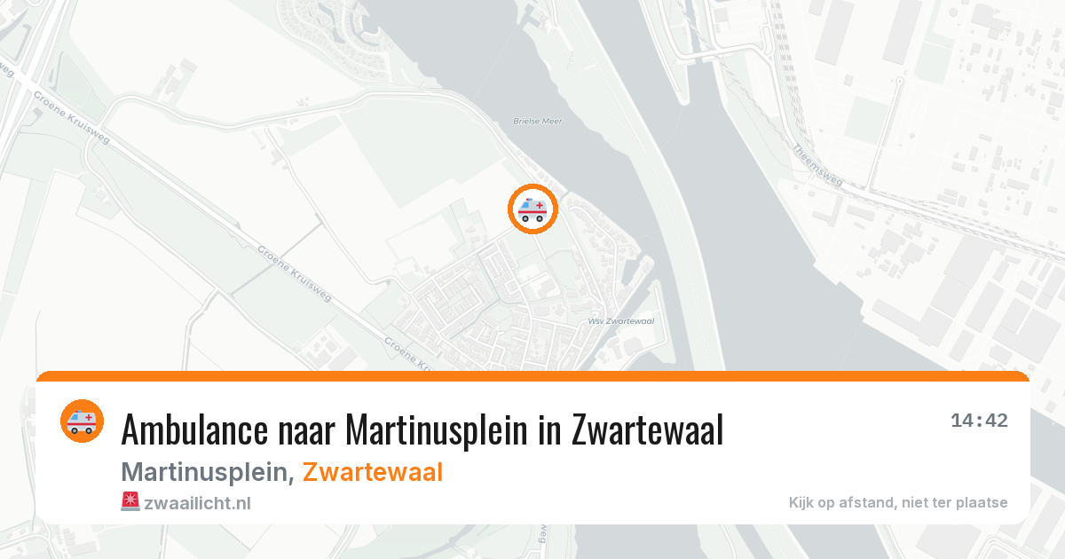 Ambulance naar Martinusplein in Zwartewaal — 29 mei 2026