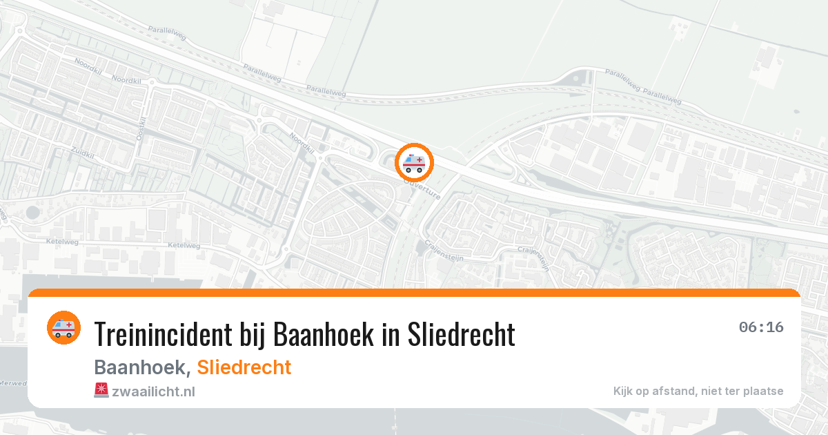 Treinincident bij Baanhoek in Sliedrecht — 1 jul 2026